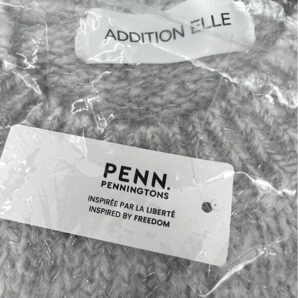 Penningtons - Women's Addition Elle Grey Knit Sweater. Size: 1X.  NWT (1563) - Picture 4 of 9